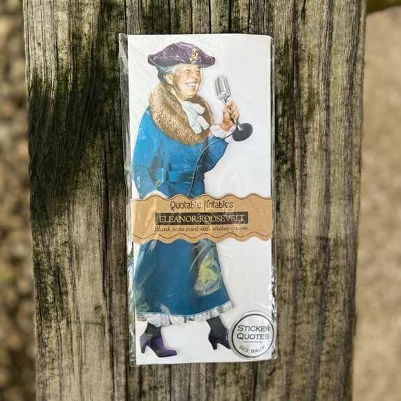 Quotable Notables - Lot of 5 Blank Notecards with Quote Stickers - Picture 10 of 11